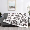 Blankets Ferrets Throw Blanket Plaid Bed Fur And Artificial Comforters For Beds With Print Heated