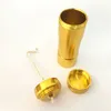 Aluminium Alcohol Lamp Hookah Accessoires Roken Lab levert Gold Edition Roestvrijstalen Mini-alcohollampen voor DAB Rigs Bongs 9cm
