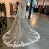 Em estoque Velos De Novia Applique Véu de casamento catedral com pente macio tule acessórios de noiva CPA3217 B06278824274