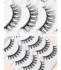 5pairs D Curl False Eyelash Cruelty Free Natural Russian 3D Faux Mink Eyelashes Wispy Thick Long Eye Lashes Extension Makeup