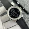 N kvalitet h￶ger hand klockor m￤n Premier 42mm Blue Dial Japan Movement Vk Watch Quartz Chronograph Leather Strap Flooding Clasp Herrkl￤nning p￥ snabbsp￥rhandleden