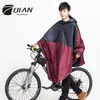 QIAN RAINPROOF Adult Multi-functional Outdoor Poncho Raincoat Thicker Oxford Material Climbing Cycling Travel Equipment Rainwear 201015