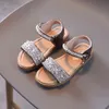 1-12 Summer Little Girls Sandals 2022 New Fashion Pearl Rhinestones Cute Children Sandals Toddler Baby Casual School Girl Shoes G220523