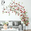 Erxiaobao Artificial Flowers Long Fake Silk Rose Flower Vine String Rattan Cane Home Party Wedding Wall Door Bookshelf Decor Y200104