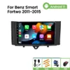 Lecteur vidéo multimédia de voiture Android 10 GPS Autoradio pour Mercedes BENZ SMART 2011-2015 prend en charge la caméra arrière