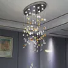 Oval Stone Crystal Chandelier Led Rectangle Light Fixture For Kitchen Dining Room Modern Lamp Luxury Home Decor Indoor Lighting