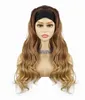 Women's Sexy long 5color balck brown Blonde 3/4 Half Wavy Handmade Party hair wigs