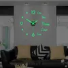 Zegary ścienne świetliste zegar duży zegarek Horloge 3D DIY Acryl Mirror Naklejki kwarcowe Duvar Saat Klock Modern Mute Digital Clockwall Clockswa