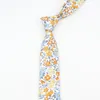 Tie For Men Floral Skinny Cotton Neck Casual Suits Dress Neckties Classic Flower Print Ties Wedding Accessories