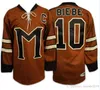 THR # 10 Biebe Mystery Alaska Hockey Jerseys Mens Mens Slapshot Biebe Jersey S-XXXL Принимайте пользовательские номера имени