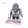 Staże koncertowe Dekoracyjne Nadmuchiwane Cartoon DJ Gorilla z Headphone Spersonalizowane Maskan do zwierząt Dekoracji Karnawałowej Dekoracji