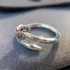 Bague à ongles V or 18 carats ne se décolore jamais, reproductions officielles de la marque de luxe avec boîte, bagues de couple, cadeau exquis, bague anti-allergie, taille US2691478