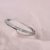 Brazalete de amor de diamantes de 2 filas de 5mm, pulsera de destornillador de diseñador clásico de lujo, joyería de pareja de moda para mujer 272H