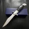 Новейший горизонтальный автоматический тактический складной нож 60HRC D2 Blade Ebony деревянный ручка тактическая охота