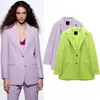 T8046 Womens Suits & Blazers Tide Brand High-Quality Retro Fashion designer Pure color Series Suit Jacket Lion Double-Breasted Slim Plus Size Women's Clothing