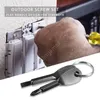 Bärbar nyckelform Precision Cast Steel Mini slitsade skruvmejslar Keychain Pocket Repair Tool EDC Multifunktion Skruvmejsel 2000Set DAJ476