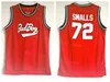 Men film Bad Boy Notorious Big Basketball 72 Biggie Smalls Jersey Red Black Yellow Team Color College oddychający All Sched for Sport Fan Pure Cotton High/Top