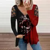 Spring herfst boren zipper v nek lange mouw t-shirt vrouwen sexy casual losse mode hol uit retro shirt top 5xl 220525