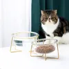 Kat kom glas water drinken drinker feeder voedsel voeding dispenser chats honden goederen voor katten accessoires dierbenodigdheden # P002 220323