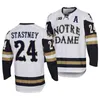 Sj98 CeoNotre Dame Fighting Irish 2022 Finali regionali NCAA Navy Hockey Jersey Landon Slaggert Matt Galajda Jesse Lansdell Max Ellis Leivermann