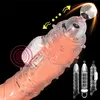 Расширение рукава пениса презерватив мужского увеличения Вибраторы Вибраторы сжимают массагер петух вибрации пенис. Покрытие секс -игрушки для мужчин 220623