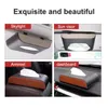 Boîte à mouchoirs de voiture, pare-soleil, support en cuir, rangement intérieur automobile, accessoires de décoration, boîte à mouchoirs automatique, décor 220523