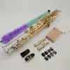 Högkvalitativ WO37 Original en-till-en-struktur B-Key Professional High Pitched Saxophone White Copper Gold-Plated Sax