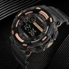 Polshorloges mode zwart goud digitaal horloge voor mannen sport waterdichte outdoor chronograph hand klok studenten polshorloge horlogeswrist