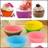 Cupcake Bakeware Kitchen Dining Bar Home Garden Ll Sile Muffin Cake Cup Cakes Mod Case Maker Mold Tray Bak Dhkor