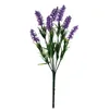 7 Heads Artificial Flower Bouquet Lavender Pastoral Decor Plastic Simulated Plant For Wedding Christmas Home Table Decoration