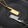 Pendant Necklaces Stainless Steel Mini Kitchen Knife Men's Punk Style Fashion Necklace AccessoriesPendant