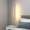 Lampy wiszące nordycka sztuka aluminiowa oświetlenie oświetlenie nowoczesna cylindryczna linia do salonu sypialnia sypialnia nocna domina wiszącego latarnia Lamppendan