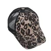 61 Styles hattar tvättade mesh tillbaka leopard camo ihålig rörig bulle baseball cap trucker hatt sommar sol mössor snabb leverans