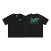 Designer Shirt Gallerydept العلامة التجارية الجليل أزياء غسيل المستخدمة طباعة الرجال والنساء نفس الرسالة قصيرة الأكمام تي شيرت