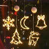 Decorações de Natal Lâmpada noturna de férias LED LUZES BATERAGEM PANTA PANTA CLAUS BELL ELK SNOWFLAKE SING PAR