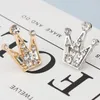 Crystal Rhinestone Crown Broches Voor Mannen Vrouwen Pak Kraag Broche Pin Kleding Decoratie Accessoires Bulk Prijs