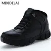 MIXIDELAI Súper Caliente Cuero Genuino Invierno Botas Militares de Piel Para Hombres Zapatos Zapatos Hombre Y200915