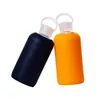 Coloré 500 ml 16 oz gobelets en verre bouteille d'eau en verre beau cadeau femmes bouteilles d'eau avec étui de protection en silicone Tour GWB15328