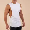 Bodybuilding Drop Armloch Tank Top Herren Cartoon Gym Stringer Sommer Fitness Feste Kleidung Lose Oneck Ärmellose Weste 220621