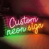 Sign de néon personalizado DIY DIY Seu próprio texto LED Night Lamp Decor Room Shop Shop Game Game Wedding Birthday Party Restaurant 220615