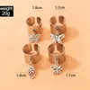 Flores anéis de dedos de borboleta para mulheres vintage prata colorida metal anel de jóias ANILLO ACESSÓRIOS 2022
