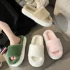 New 2022 fluffy Fur Furry Thick Platform Home Women Slippers Winter Warm Plush Slides Non Slip Flip Flops Outdoor Indoor Shoes G220816