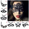 Svart Sexig Lady Lace Mask Fashion Hollow Eye Mask Masquerade Party Fancy Masks Halloween Venetian Mardi Party Costume 21 stilar GCB15119