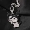 Gu Meng039 New Zircon Little Devil Kuromi Kulomi Carton Pendant Collier Personnalisé Collier dignant polyvalent11942513093118