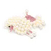 20 pièces/lot bijoux de mode mignon broche cristal strass avec perle caniche Animal broche pour la décoration