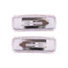 2pc/lot vierkante snaps haarclip voor vrouwen jochie meisje snap haar klem pinnen kanten borduurwerk haarspeld babymeisjes barrette whelsale