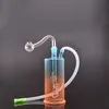 6 Pouces Rainbow Oil Rig Narguilé Mini Dab Verre Brûleur À Huile Bong Pomme De Douche Perc Petit Recycleur Tuyau D'eau Avec Adaptateur De Clou D'huile De 10mm Et Tuyau