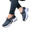 Kledingschoenen sneaker hardloopschoenen mode mesh elastische riem wig platform loafers casual dames sportschoenen 220714
