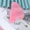 Tamax JD015 Rose Quartz Pink Jade Guasha Board Natural Stone Scraper Chinese Gua Sha Pad6062646
