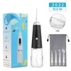 4 모드 구강 관개 치과 용수 제트 플로저 USB 충전식 휴대용 스레드 치아 미백 350ml Floss 220511